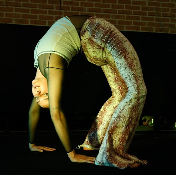 Flared Snake Print Jeans - Picture 2 of 3